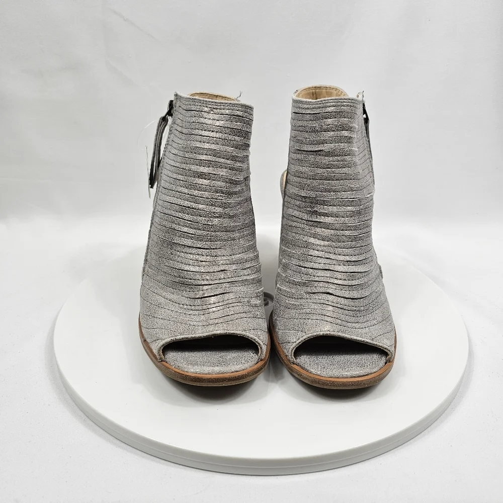 NWT Paul Green Peep Toe Leather Booties Eco Fit Austria UK 3 EU 36 Taupe Comfort